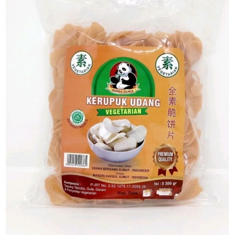 

Kerupuk krupuk Udang Panda Dunia Vegan & Vegetarian