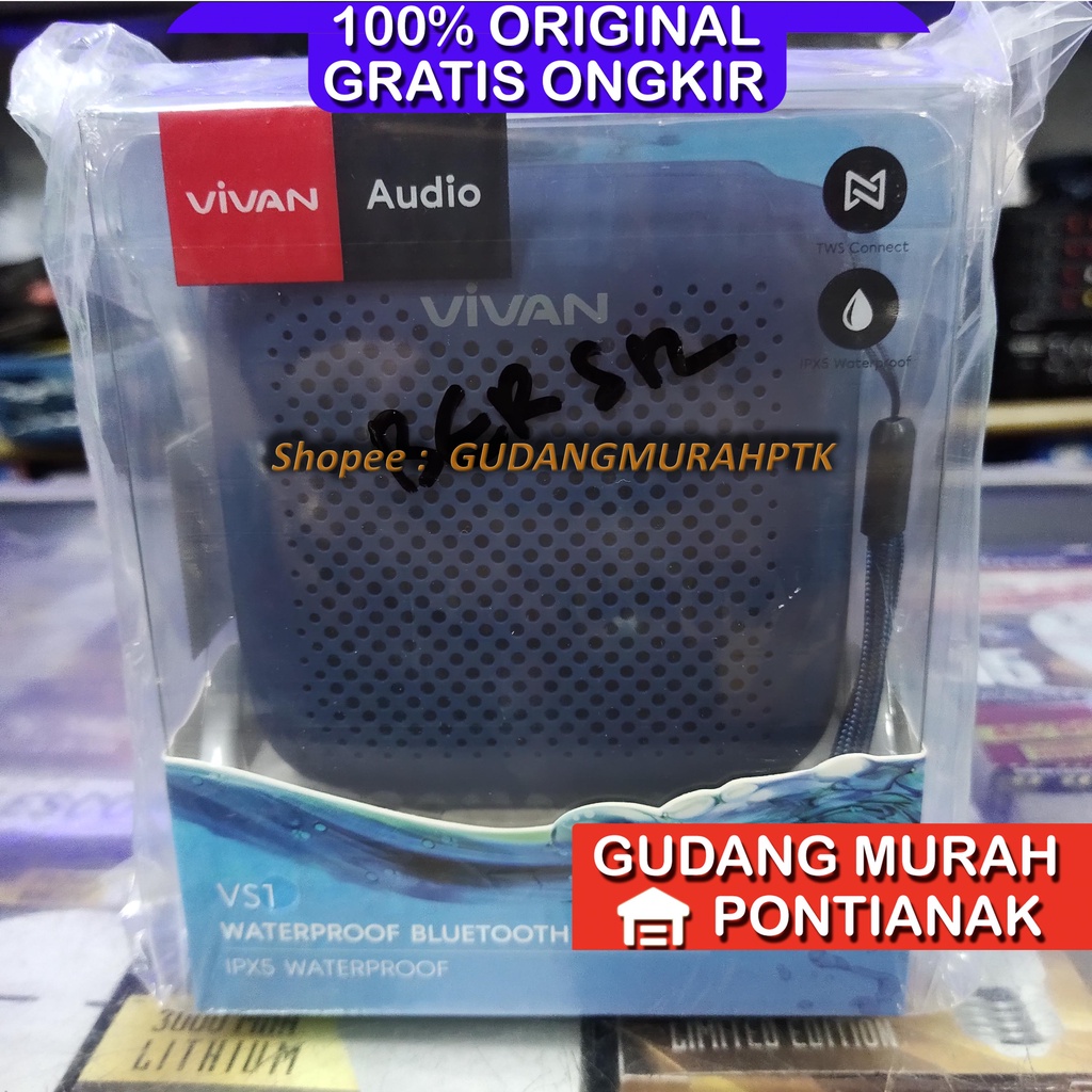 Speaker Bluetooth VIVAN VS1 Mini Wireless Audio Portable Mega Bass Waterproof IPX5 Hi-Fi - Garansi Resmi 1 Tahun