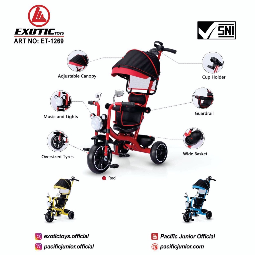 SEPEDA ANAK  RODA 3 EXOTIC 1269