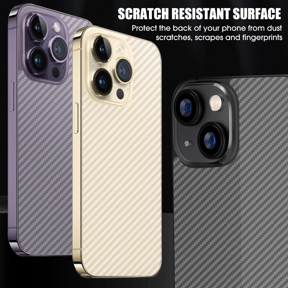 Translucent Phone Film Carbon Fibre Rear Membrane Anti-scratch Protective Film for Mobile Phones Full Coverage for IPhone 14/14 Plus/14 Pro/14 Pro Max