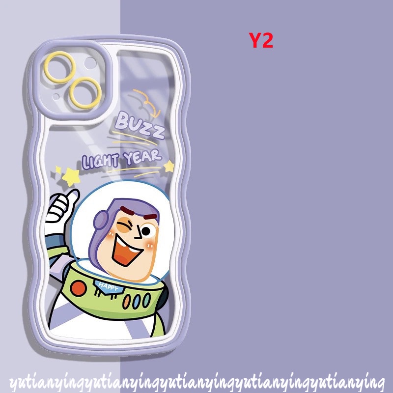 Case OPPO A17 A15 A55 A55 A16 A12 A95 A76 A57 A54 A16K A96 A7 A74 A15s A5s A16E F9 A53 A9 A5 A17K A16s A3s A12E A52 A72 A32 Woody Buzz Light Year Toy Story Wavy Edge Soft Penutup Belakang