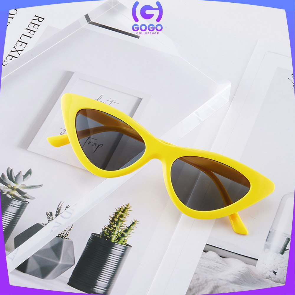 GOGO-C666 C668 Kacamata Cat Eye Fashion Korean Style Pria Wanita Retro / Kaca Mata Hitam Segitiga Unisex Sunglasses Vintage Fashionable