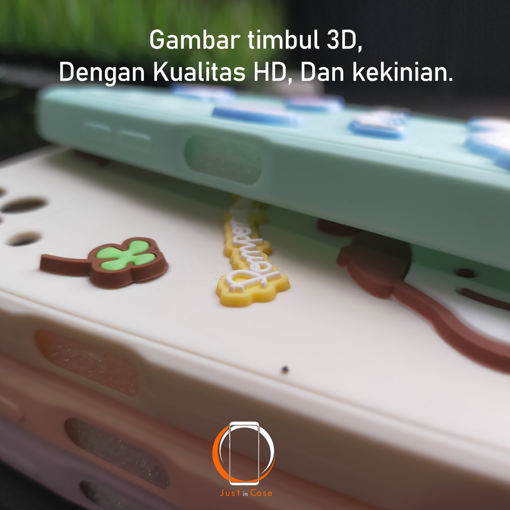 Softcase Macaron Timbul 3D Oppo A55 A95 4G 5G A74 A16 A15 A15s A54 A53 A52 A92 A5 9 2020 RENO 7 6  5 5F 4 4F A5S A12 A7 A1K F5 F7 F9 F11 PRO A3S