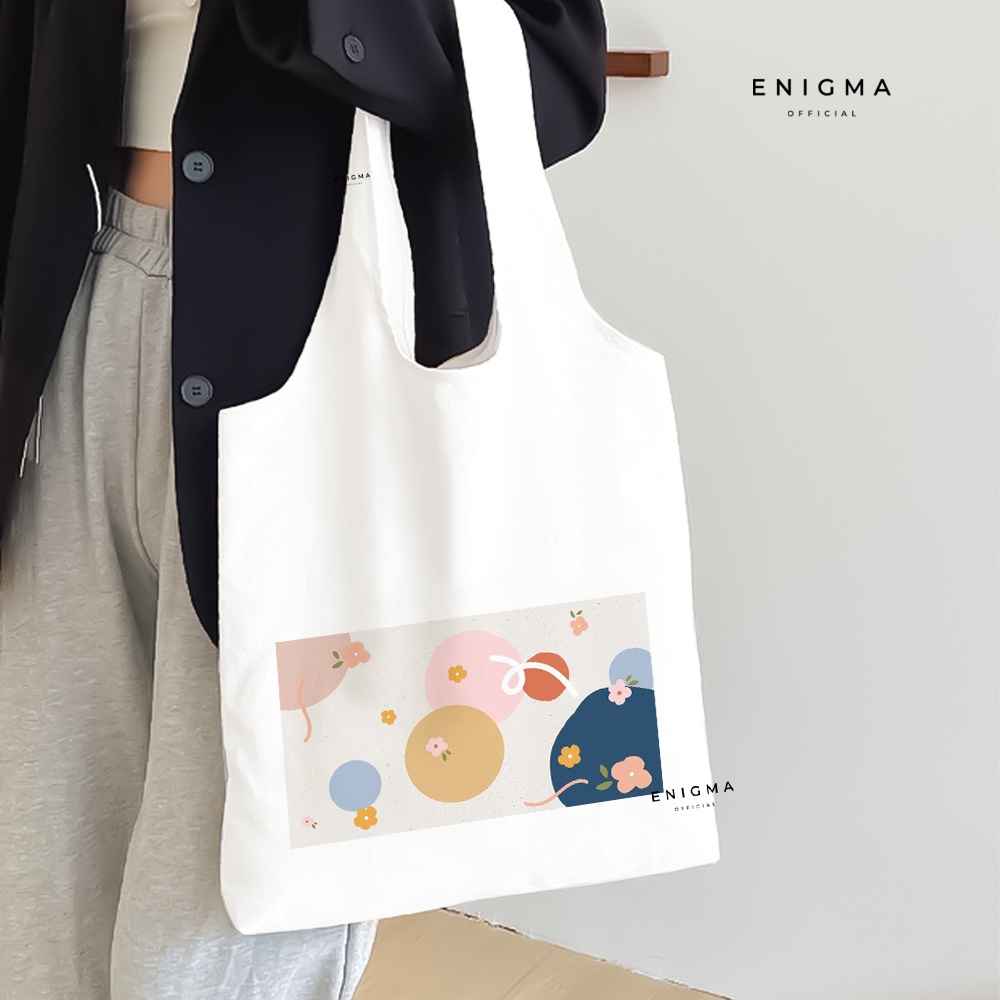 TERBARU TOTEBAG KANVAS PREMIUM ENIGMA TAS WANITA TOTE BAG WANITA TOTEBAG AESTHETIC