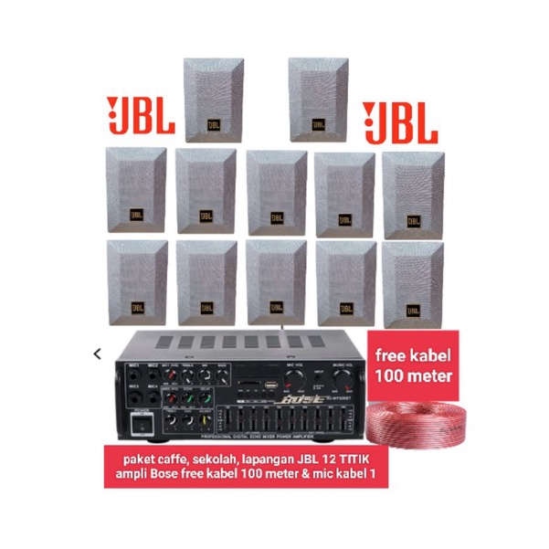 Jual Paket caffe, sekolah,lapangan JBL 12 TITIK SPEAKER AMPLI BOSE