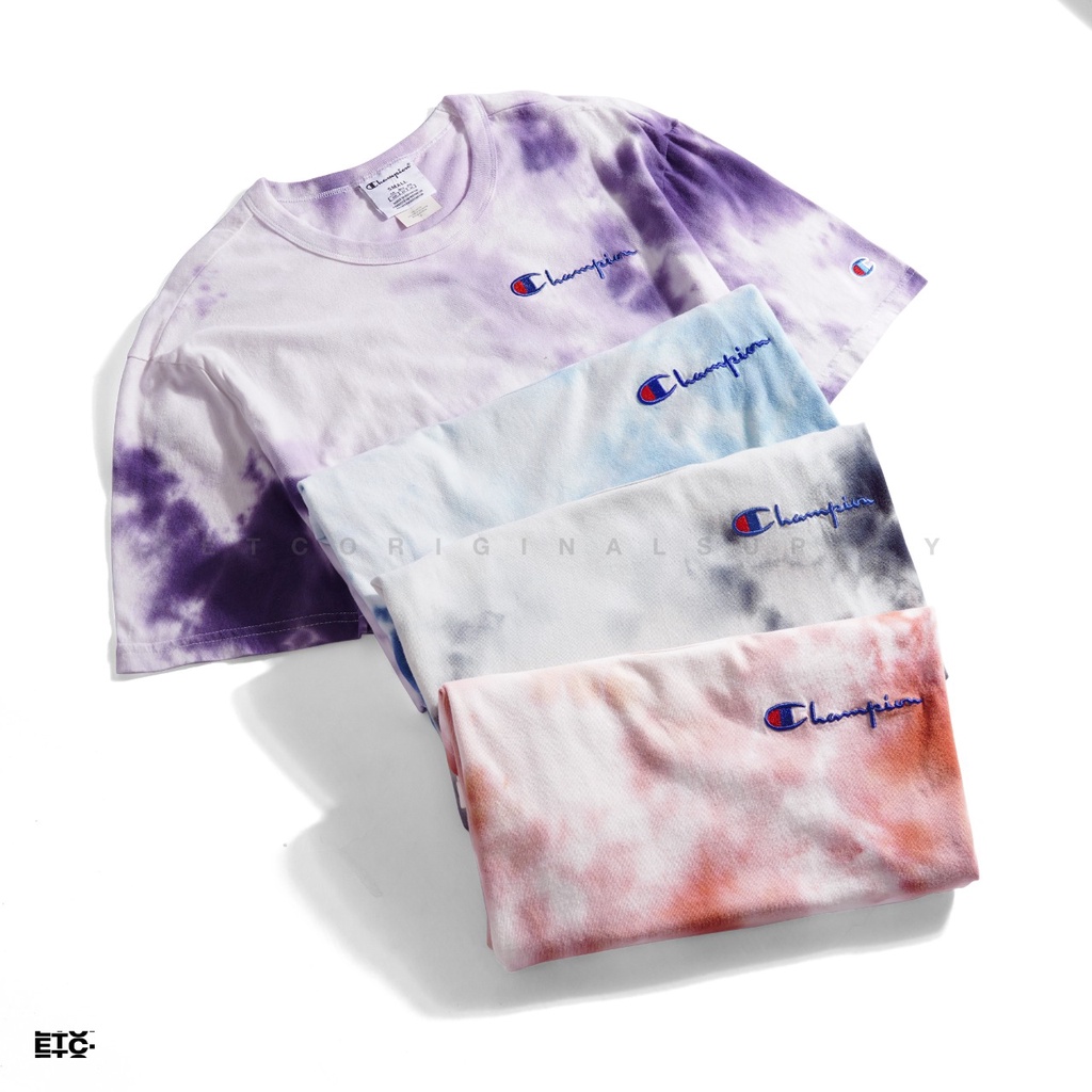 CHMPN Tshirt Big Sky Dye Small Logo Embroiderry