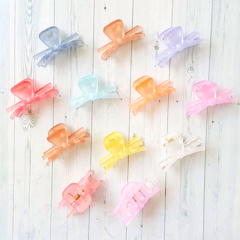 Jedai Jepitan Rambut Impor 5cmcm Jepit Rambut Salon Motif Pita doff Jelly Jepitan Poni Hair Claw Clips