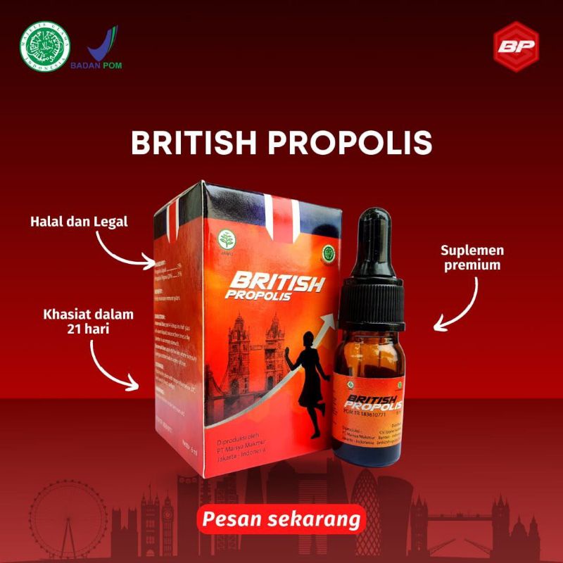 

British Propolis Asli Original 100% Suplemen Obat Herbal Alami