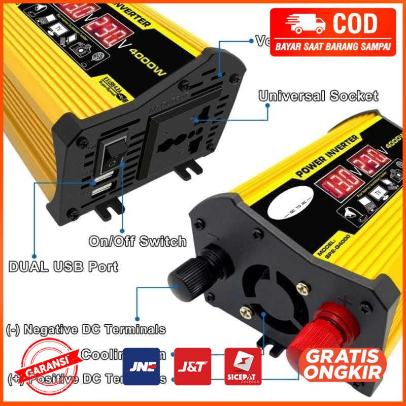 Car Power Inverter Transformer DC 12V to AC 220V 4000W SP2Q4000