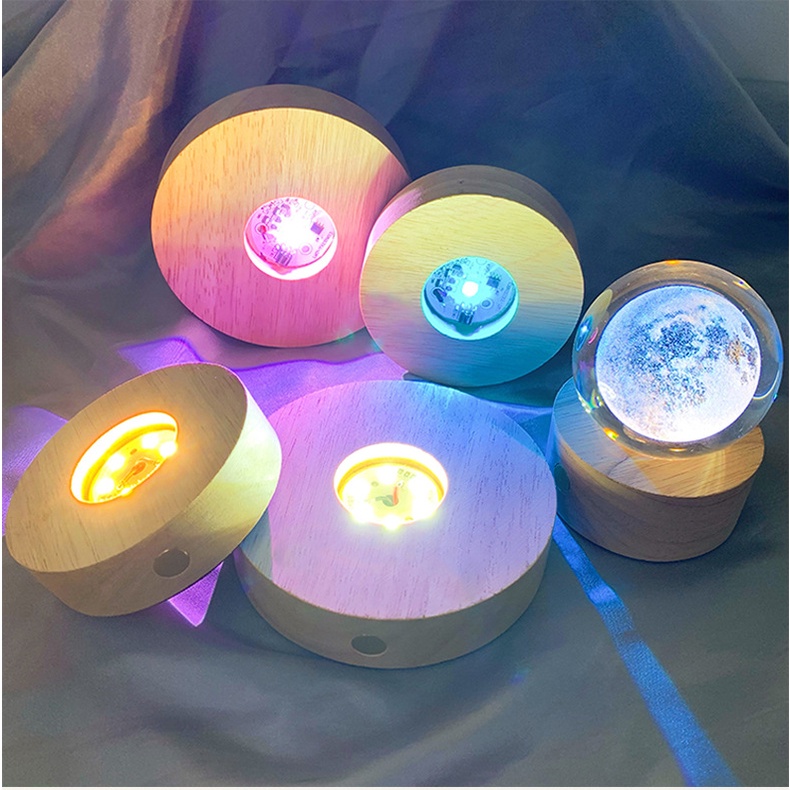 lampu buat kamar tidur Lampu Hias 3D LED lampu hias kamar tidur Hadiah spesial lampu malam bulan bola kristal