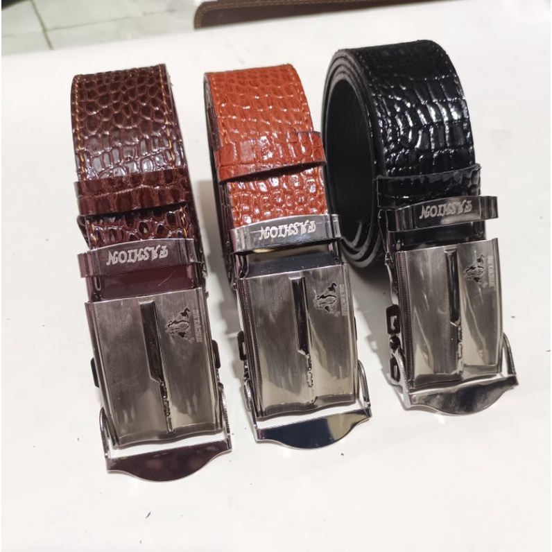 ikat pinggang model gesper angkat tali motif cordil/ buaya