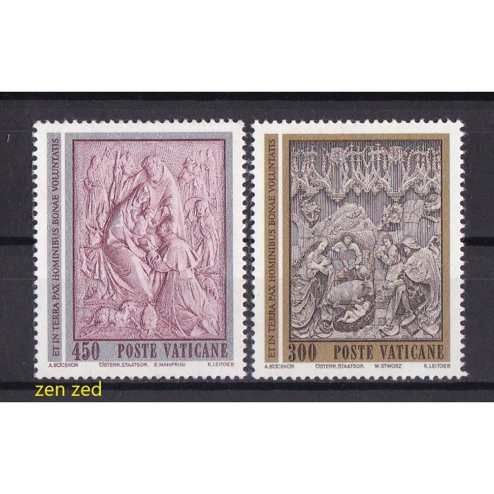 

0481 Perangko vatican City 1982 Christmas Stamps 2v Mnh