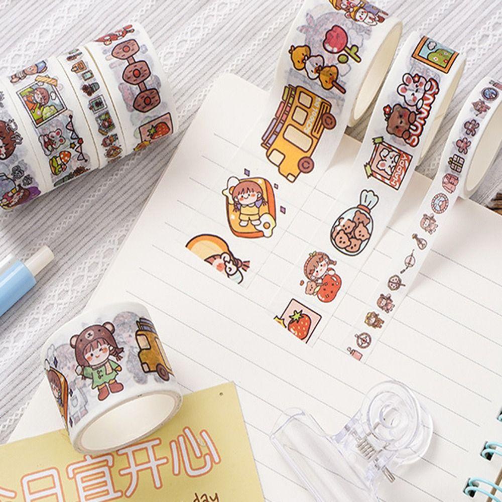 Top8 /10 /12Rolls/Set Washi Tape Baru Kualitas Tinggi Scrapbooking Gadis Hati Sedikit Segar Kreatif Alat Tulis DIY Bahan