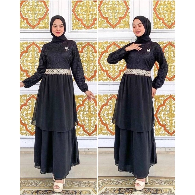 PB Prilly Busan - AREESHA GAMIS MALAYSIA BRUKAT RENDA - MALAY DRESS - MAXYDRESS MELAYU -  DRESS PESTA