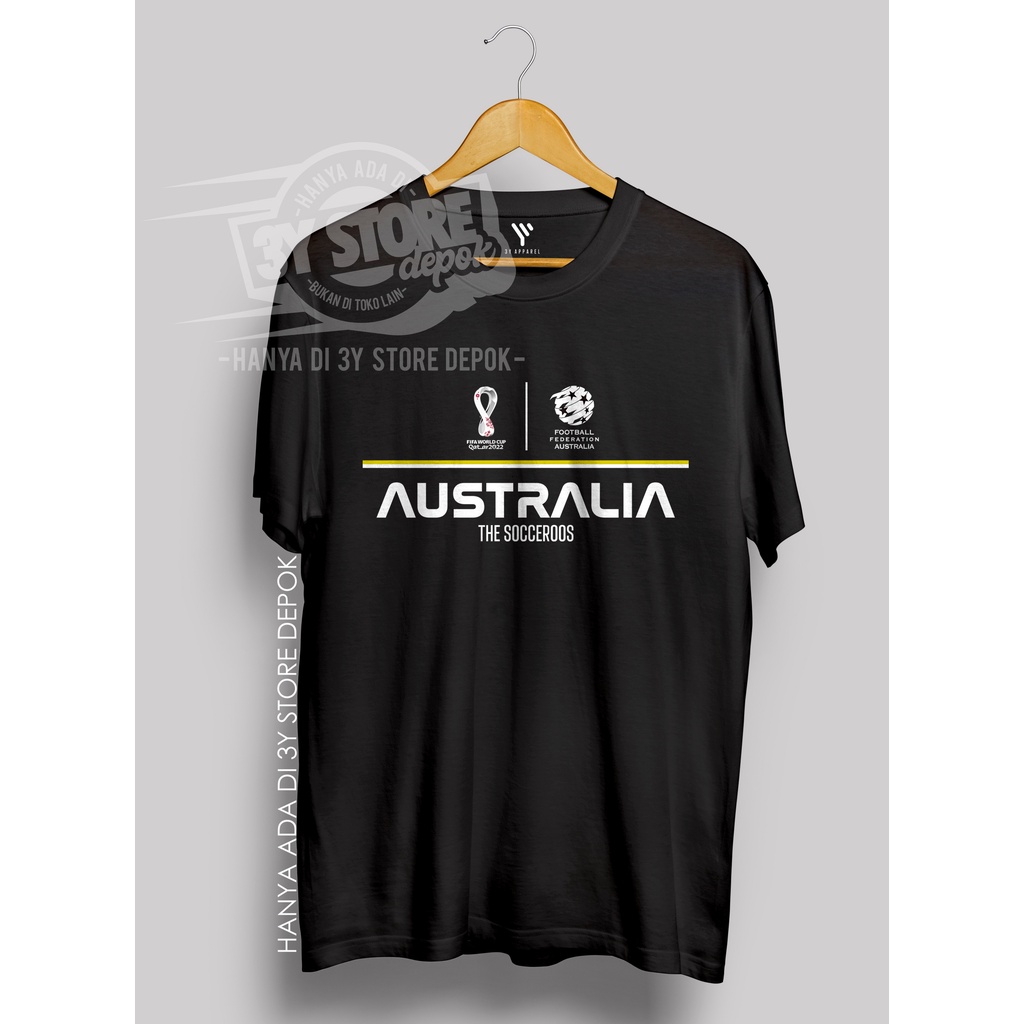 KAOS SANTAI QATAR 2022 TIMNAS AUSTRALIA / PRIA / WANITA / ANAK - 3Y STORE DEPOK
