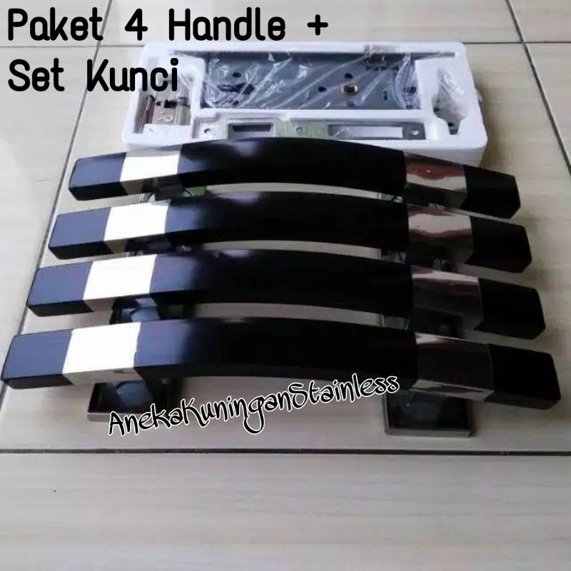 handle pintu rumah set kunci model sabit 45cm 33cm tarikan gagang pintu rumah stainless handel hendel pintu rumah minimalis murah