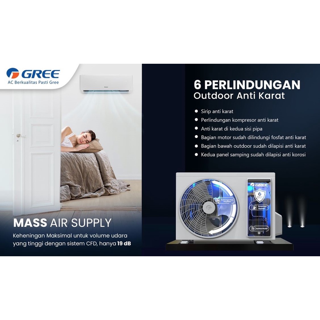 GREE AC Split Inverter R32 1.5 PK GWC-12F5-S SmartClean GWC-12F5S