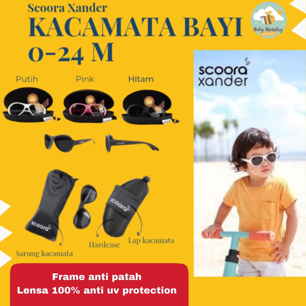 (NEW!) Scoora Xander Baby Sunglasses Unbreakable Frame Kacamata Bayi/ kacamata berjemur bayi/ perlindungan mata anak dan bayi