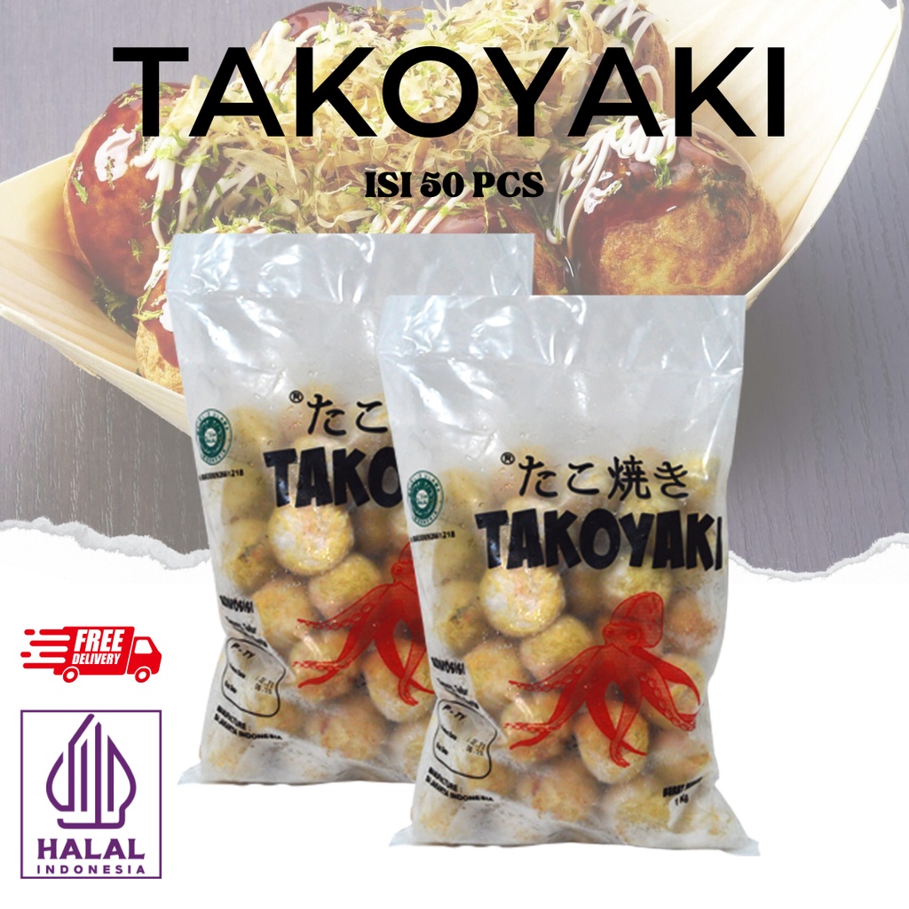 

TAKOYAKI FROZEN ISI GURITA 50 PCS//TAKOYAKI GORENG ENAK HALAL