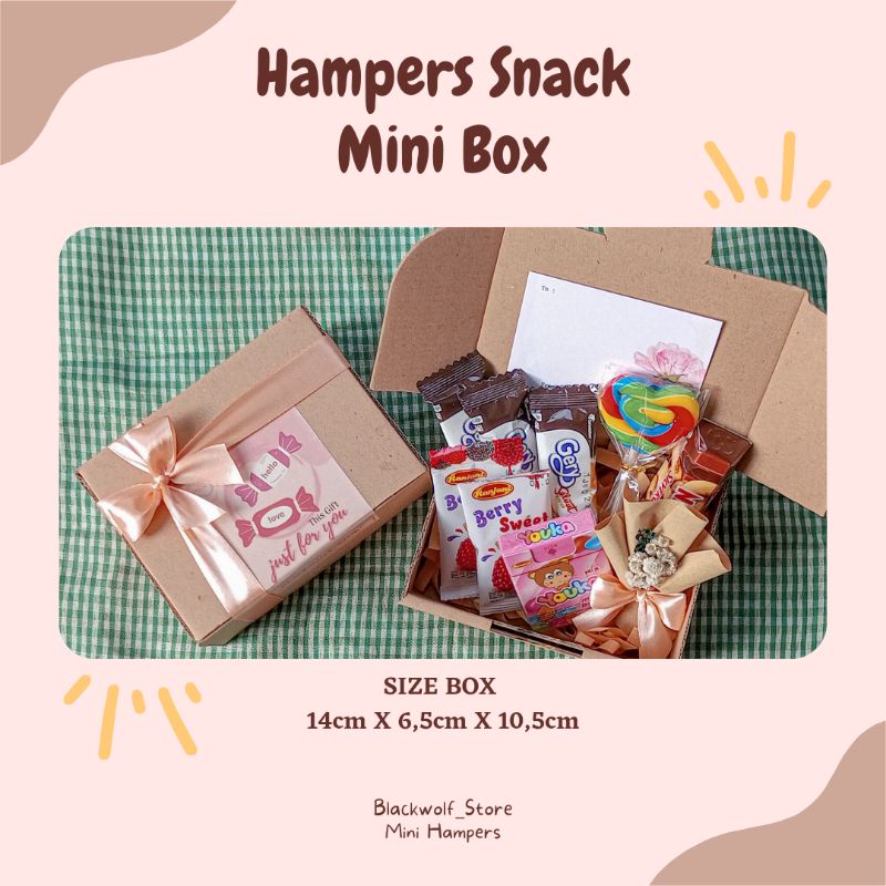 [BWS] Hampers Snack Mini Box | Hampers Ulang Tahun | Kado Unik Ultah | Hampers Makanan | Kado Jajana