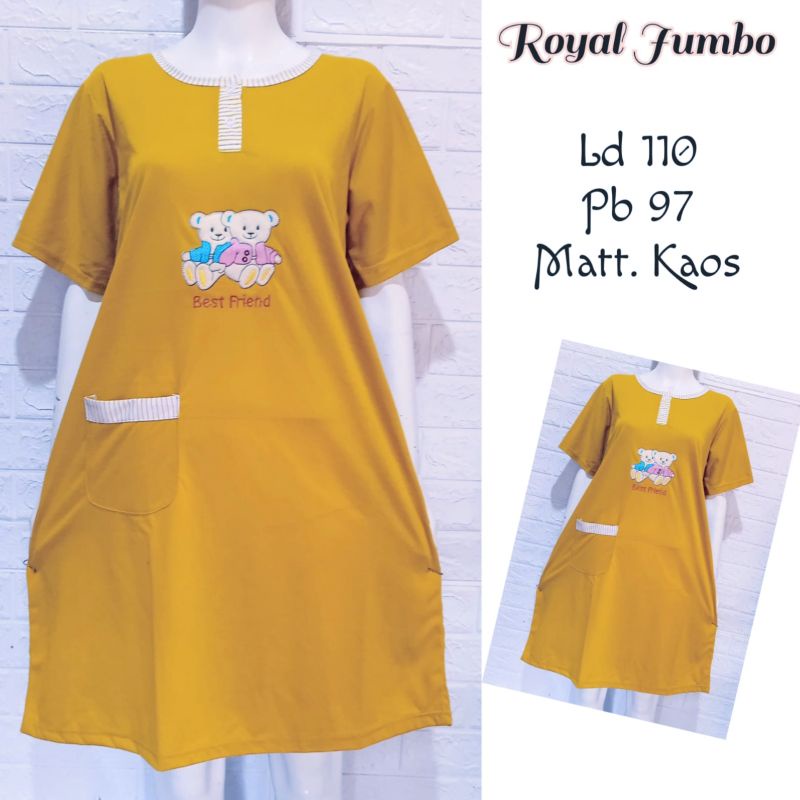 Daster Kaos Royal Jumbo XL Busui Ld 110 cm terlaris murah