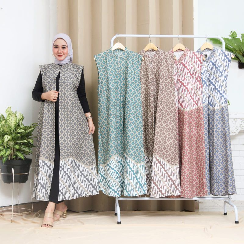 Outer Cardi Maxi Motif Batik Soft All Size - Naira Batik