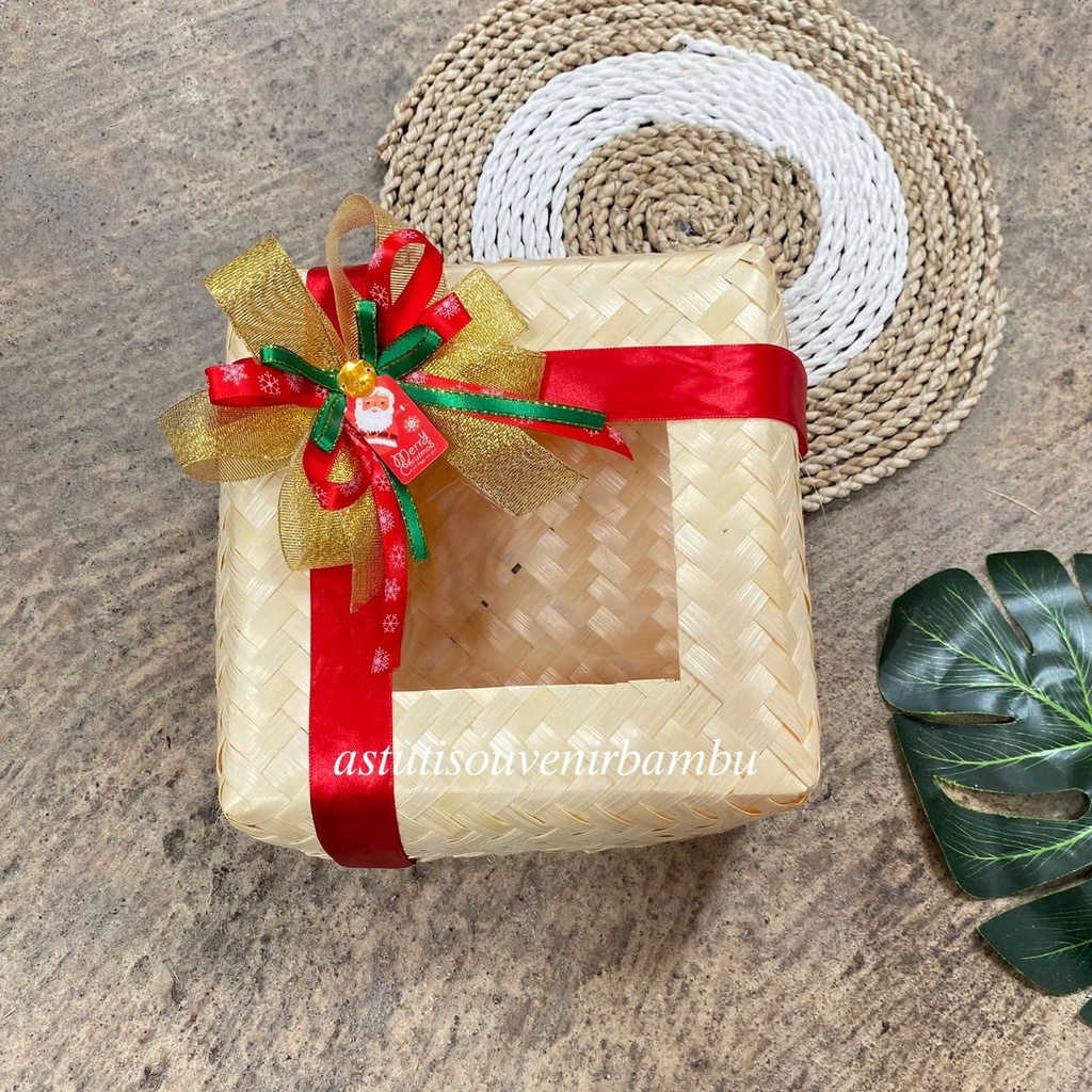 BESEK NATAL BLICING TUTUP MIKA FREE PITA NATAL | besek jogja | besek hias | hampers natal