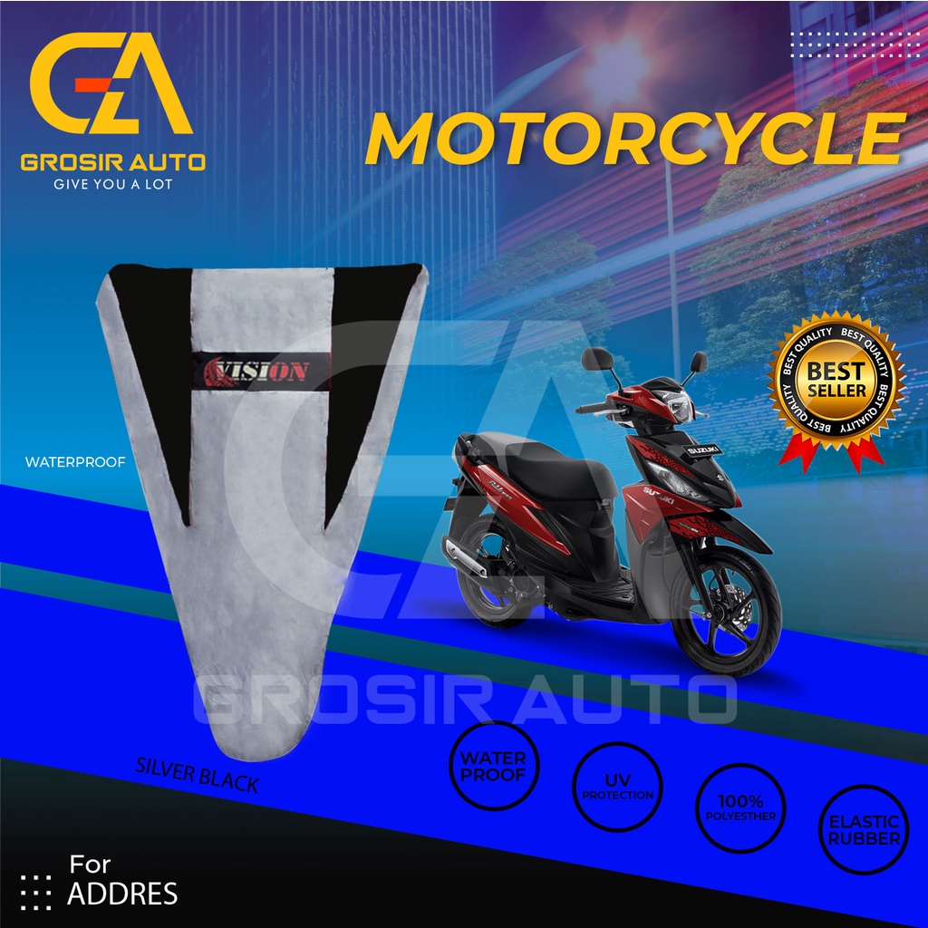 Cover Motor / Selimut Pelindung  Sarung Motor / Penutup Motor Xride Vision Silver Hitam Waterproof