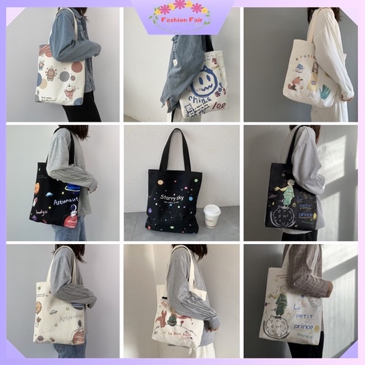 [LOKAL] Fashion Fair - Tote bag Art Printing Planet Full Color