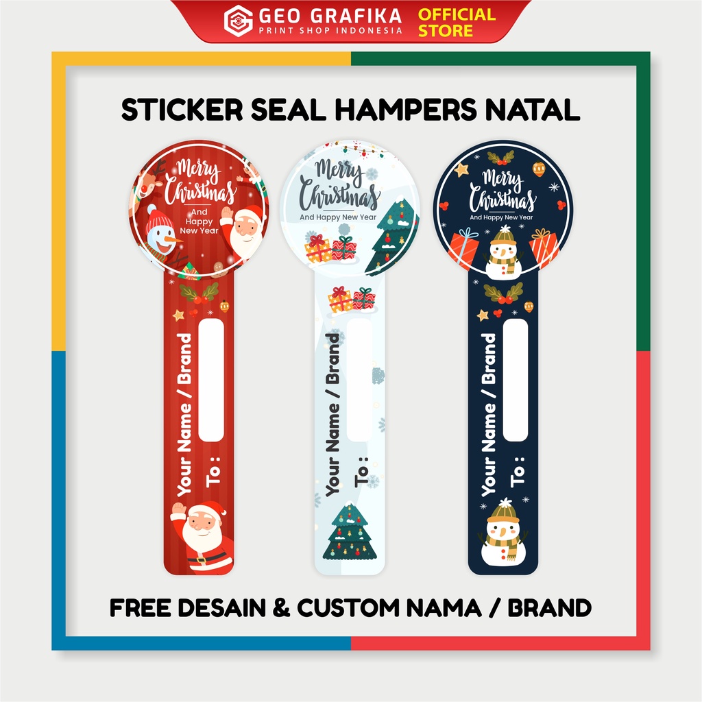 

Stiker Seal Hampers Natal Stiker Toples Natal - Geo Grafika