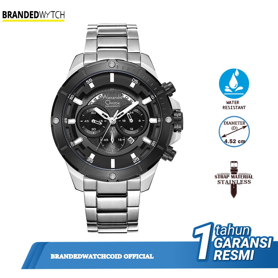 Jam Tangan Alexandre Christie / Alexander Pria Chronograph AC 6529 Original