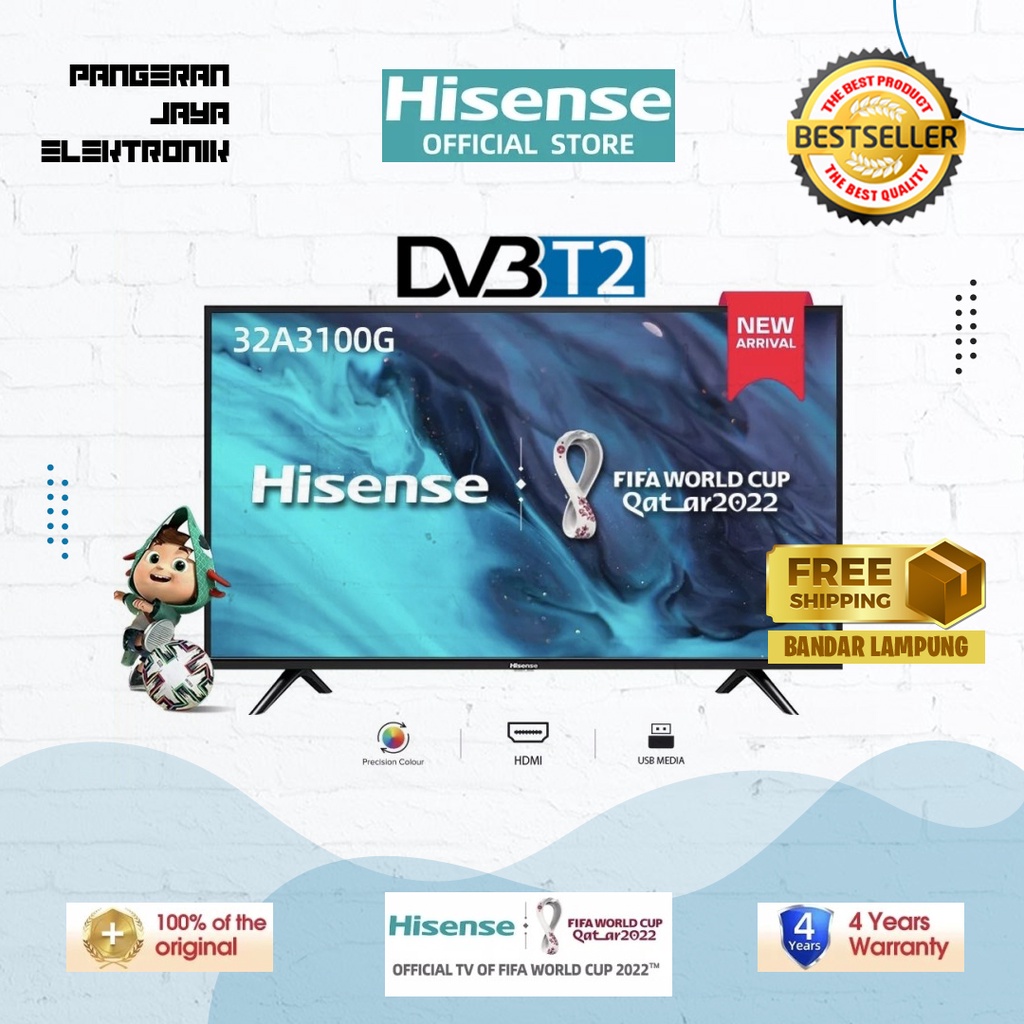Hisense 32 Inch E5100E HD TV - Dolby Digital - 32A3100G