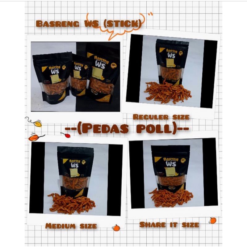 

BASRENG REGULER 80g, MEDIUM 125g, SHARE IT 175g
