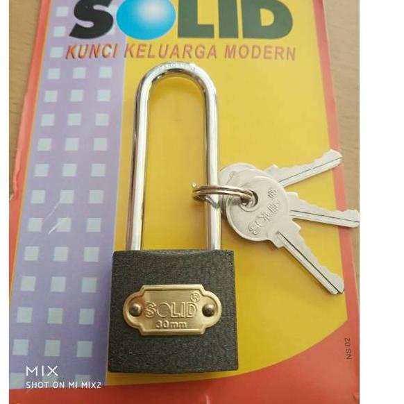 Stok baru--Gembok solid 30 mm kunci solid gembok motor pagar gembok pintu gembok rumah