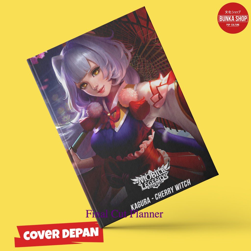 

Note Book Game Mobile Legends Kagura Cherry White Hardcover A5 Buku Tulis Murah .