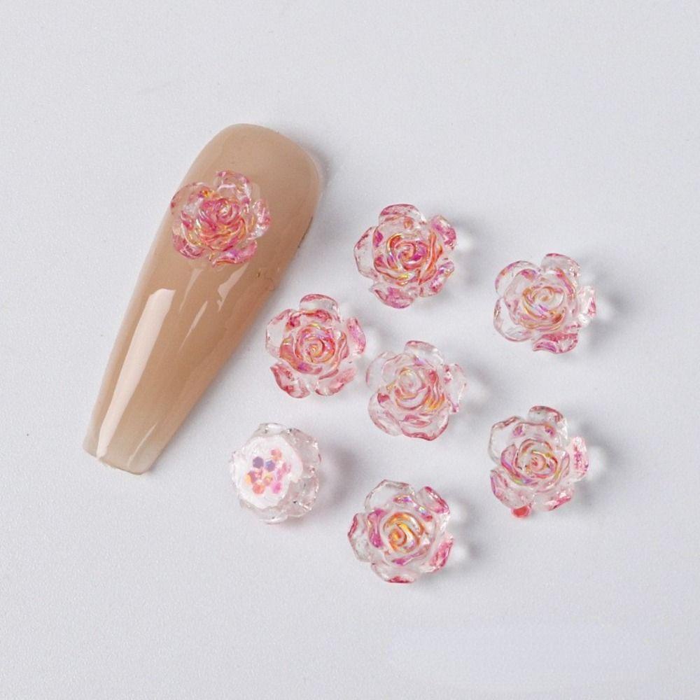 NEEDWAY Nail Art Charms 50 Pcs Jepang Kuku Salon Manicure Aksesoris Bagian Kuku 3D Permata Wanita Perhiasan Kuku