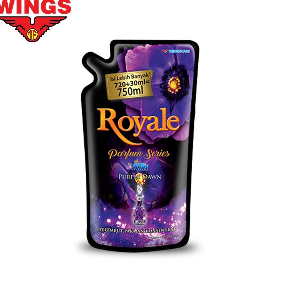 Booming--ROYALE Parfum Series by Soklin SOFTENER Pelembut dan Pewangi Pakaian Purple Dawn 750ML
