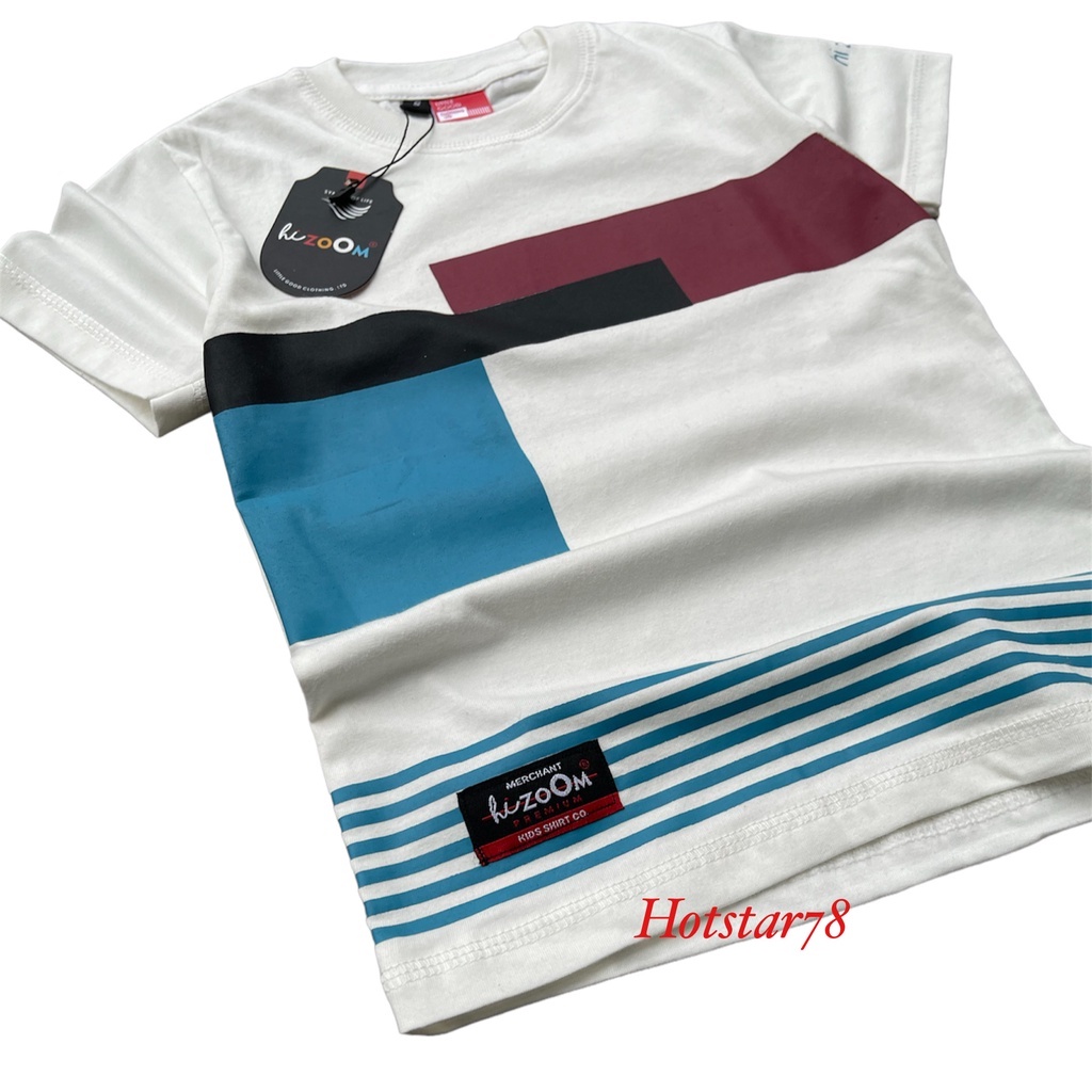 hizoom Baju Kaos Oblong Anak Laki Laki Usia 1-12 Tahun Bahan Katun