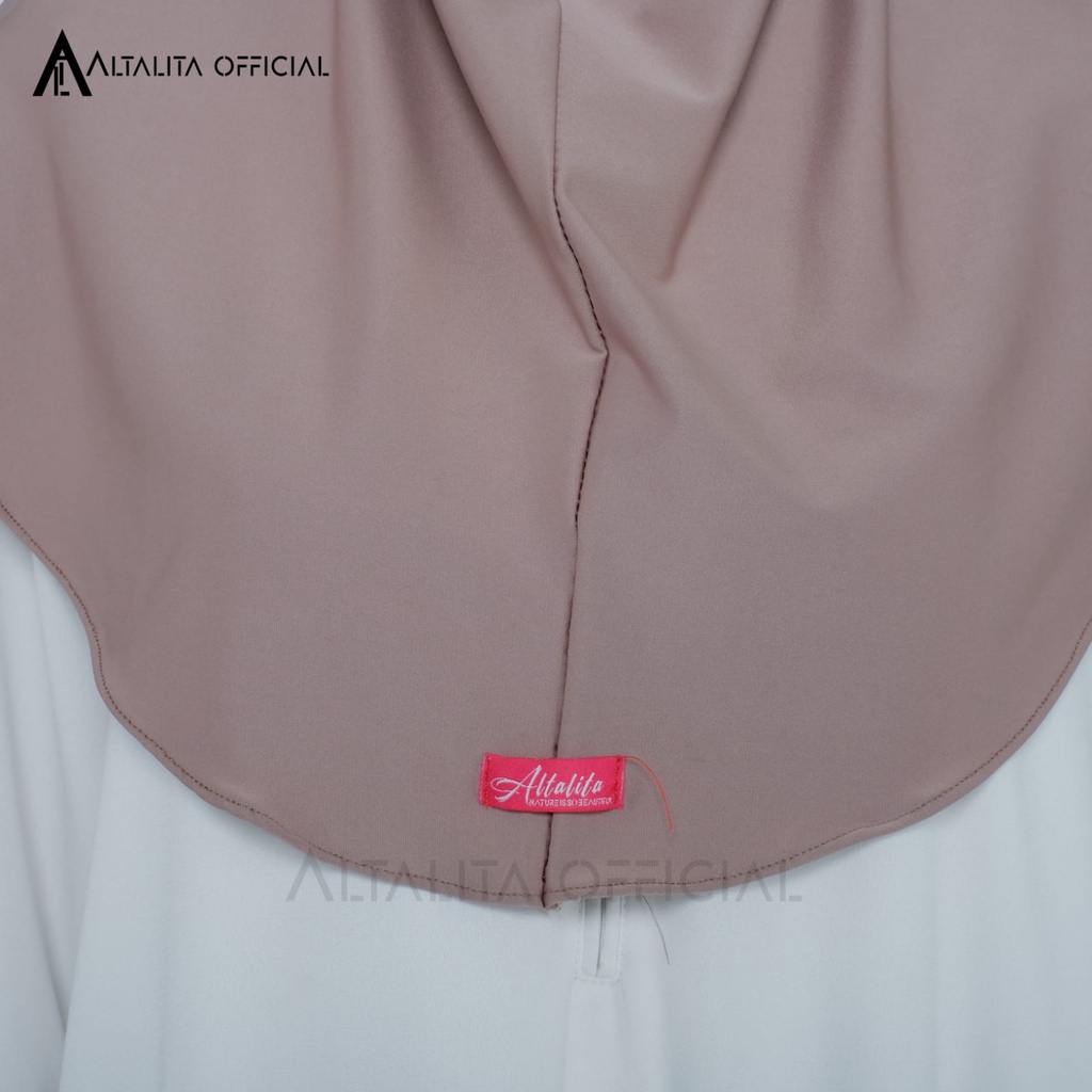 Altalita - Hijab Khimar Instan Zaida Malay Non Pet Menutup Dada Terbaru | Jilbab Bergo Hamidah Instan Jersey Size L Non Pet | Kerudung Instan Malaysia Syari Polos Jumbo Jersey Premium Non Pad Cocok untuk Sekolah Olahraga Volly Futsal Senam dan Sehari-hari