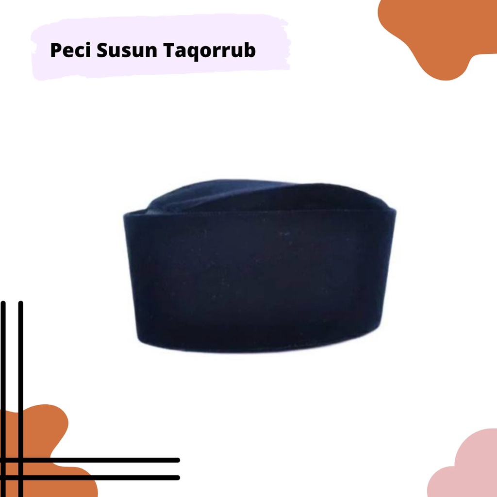 Peci susun AC - songkok president taqorrub susun AC - kopiah susun polos hitam
