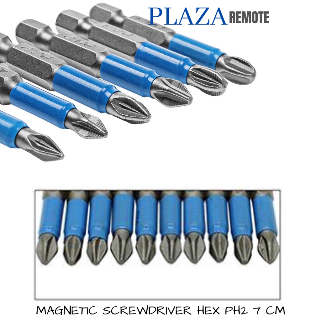 MAGNETIC NON SLIP PH2 PANJANG 7.5 CM HEX SHANK 1/4 INCH