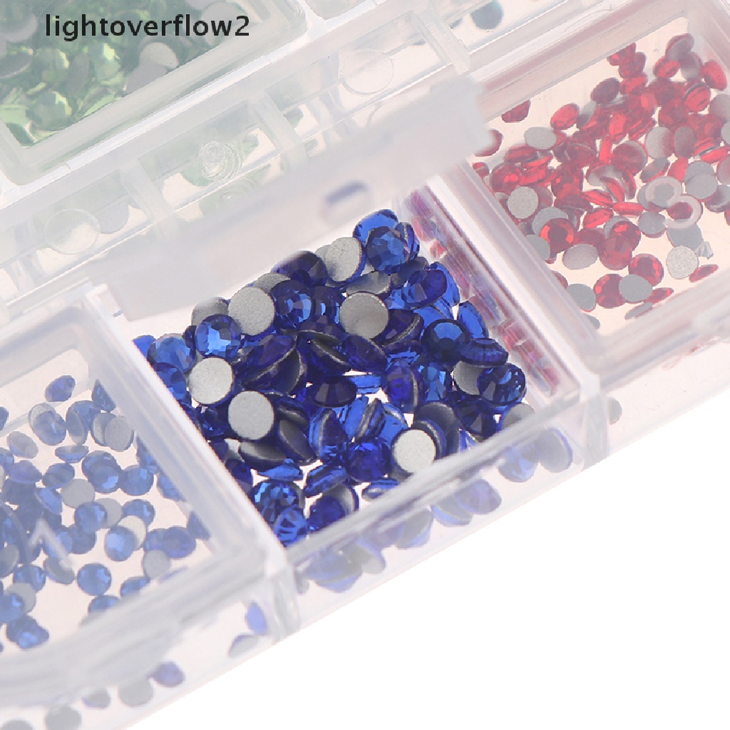 (lightoverflow2) Pinset Kristal / Berlian Imitasi 6 Ukuran Untuk Nail Art DIY (ID)