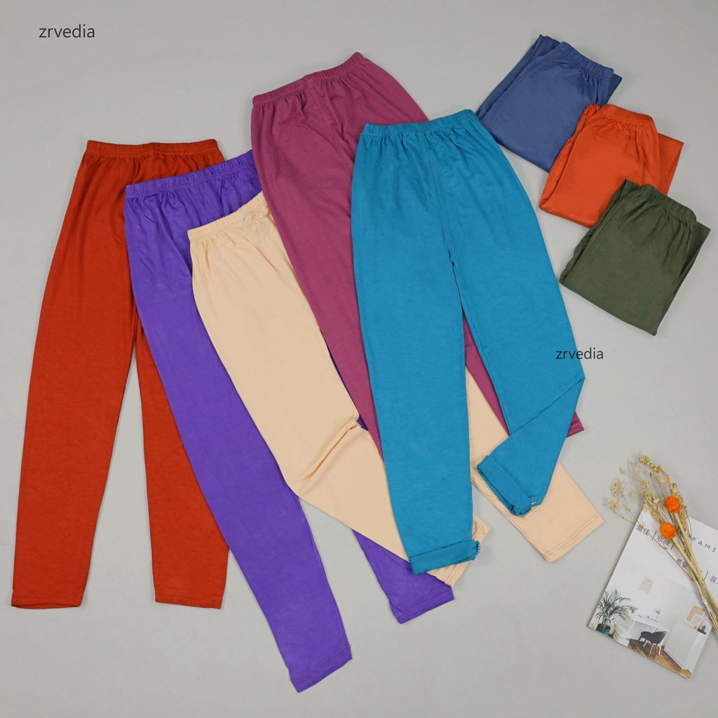 Legging Anak Perempuan / Celana Bayi Baby Panjang Leging Kaos Ketat Polos Lejing Cewek Import Murah