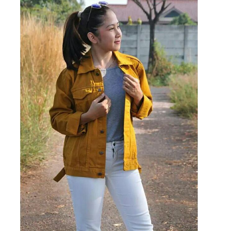 JAKET BIONDY JEANS DENIM JAKET JINS WANITA CEWEK TERBARU JAKET CEWE MURAH BIONDY JAKET