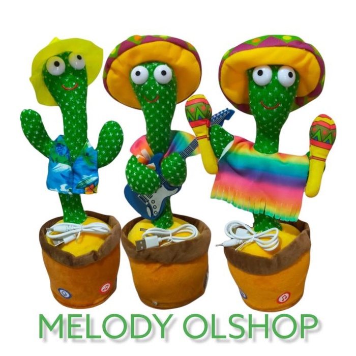 Thedoll Mainan Boneka Kaktus Goyang/ Berjoget (Usb Charge) Termurah.
