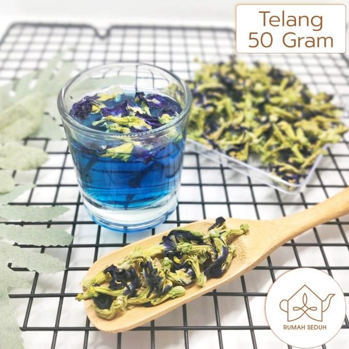 

50gr Teh Bunga Telang Kering / Butterfly Pea Tea / Clitoria ternatea MURAH