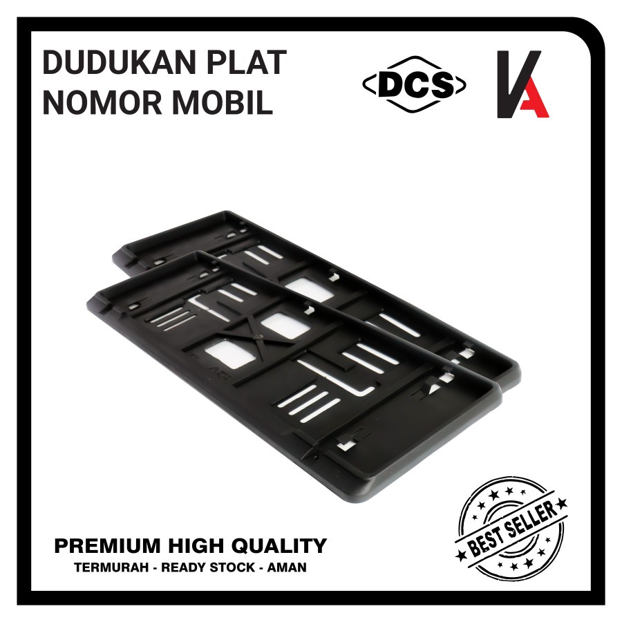 DCS Cover / Dudukan / Tempat / Frame / Breket / Bingkai / Rumah / Tatakan Plat Nomor Mobil Model Slip Ori (Hitam)