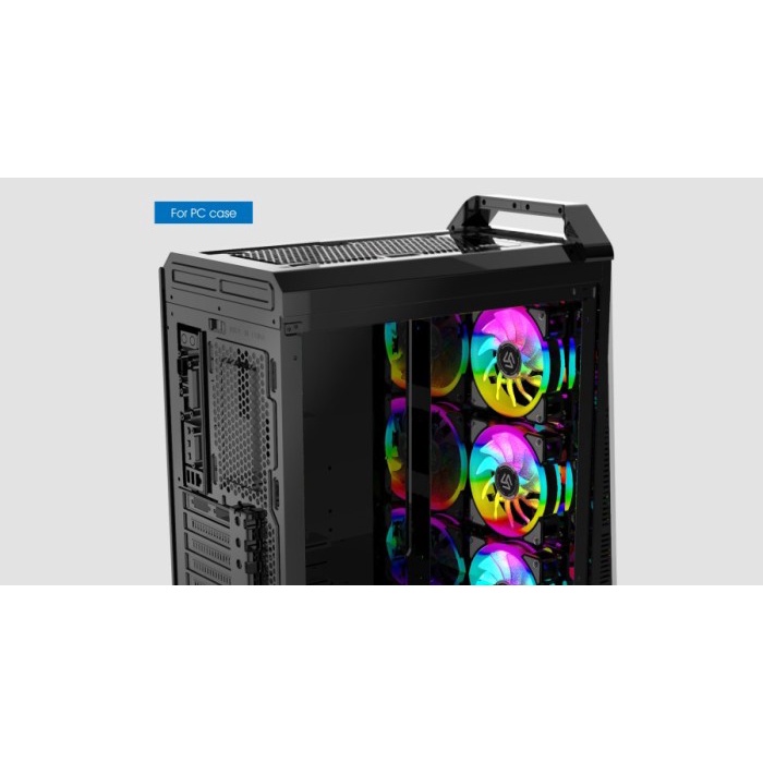 Fan casing led alseye  d-ringer 12cm led d-ringer auto rainbow A-Rgb - Kipas Pc