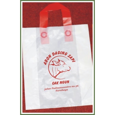 Sablon Plastik murah tas Handle 20x28/sablon softhandle/sablon plastik tas handle/sablon custom murah