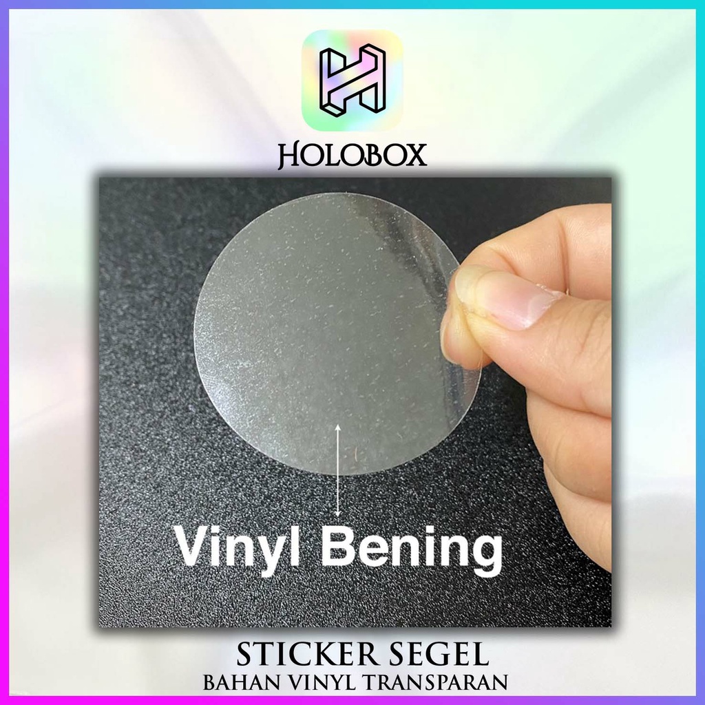 

Sticker Vinyl|sticker bulat|Sticker Bening|Sticker sealer| 5cm|S41